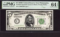 Fr.1952-C, 1928B $5 Philadelphia FRN, vCh.CU, PMG-64 EPQ